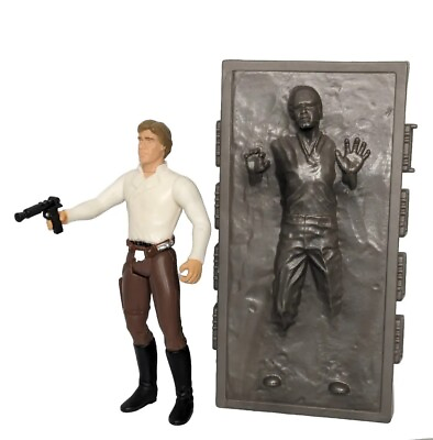 #ad Star Wars Han Solo Figure with Carbonite and Blaster Kenner 1996 LucasFilm Loose $5.95
