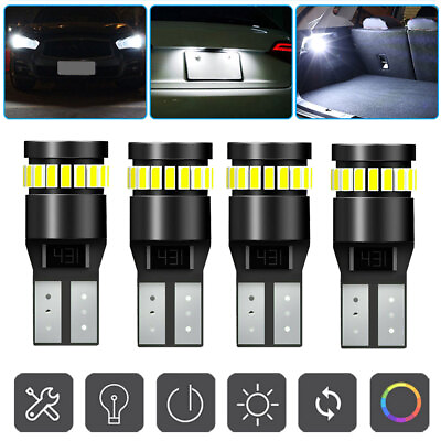 #ad 4x T10 501 194 3014 W5W SMD 24LED Light Car CANBUS Error Free Wedge Lights Bulbs $8.36