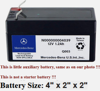 #ad Mercedes Benz Small Auxiliary Battery OEM 000000004039 Black 2007 2023 $147.99