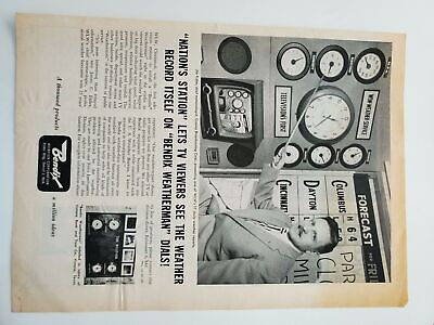 #ad Bendix 1956 Weatherman Dials Forecasting Meteorologist Vintage Magazine Print Ad $7.99