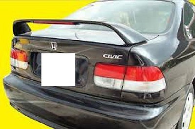 #ad FITS HONDA CIVIC 2DR COUPE 1996 2000 SI STYLE BOLT ON SPOILER W LIGHT UNPAINTED $189.95