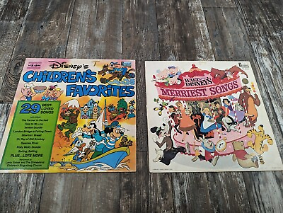 #ad Disney’s Children’s Favorites Vol 2 amp; Disney#x27;s merriest songs albums. kk121 $9.13