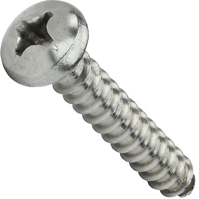#ad #2 Phillips Pan Head Sheet Metal Screws Self Tapping Stainless Steel All Lengths $9.43