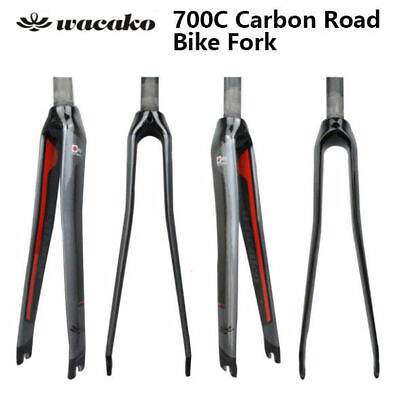 Road Bike Fork Carbon 700C 1 1 8 Ultralight Gloss Bicycle Rigid Fork Matte Black C $68.99