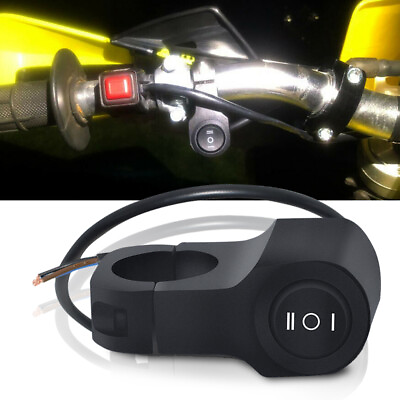 #ad Motorcycle ATV Handlebar Headlight Fog Spot light 12V On Off Switch Universal US $10.99