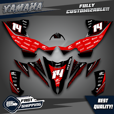 #ad ATV Yamaha YFZ 450R 2014 2023 Kit Graphics stickers decals 2014 2016 2022 2024 $241.82