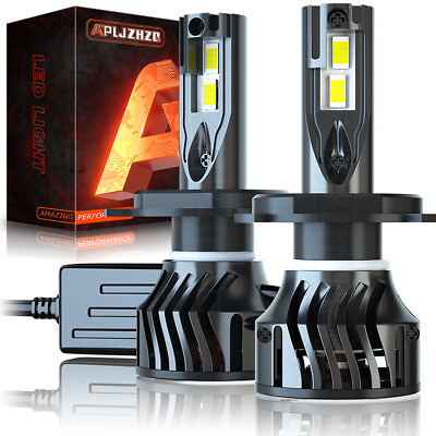 #ad APLJZHZQ 9003 H4 CSP LED Headlight Bulbs Conversion Kit Hi Lo Beam 6500K White $44.99