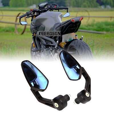 #ad 7 8quot; Motorcycle Bar End Mirrors Rearview Anti Glare For Yamaha MT 09 MT 07 MT 10 $25.85