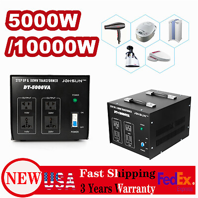#ad Heavy Duty 5000W 10000W Voltage Transformer Step Up Down 110V to 220V Converter $333.00