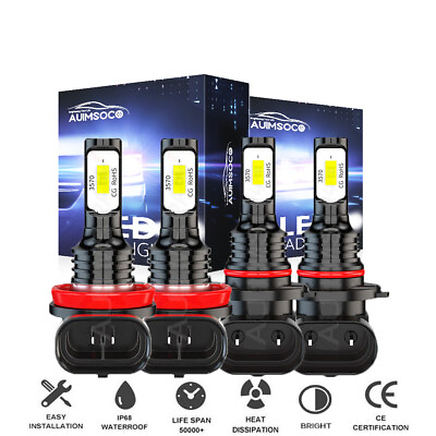 #ad 4x LED Headlight Hi Lo beam Bulbs Kit For Dodge Ram 1500 2500 3500 4500 2009 17 $24.98
