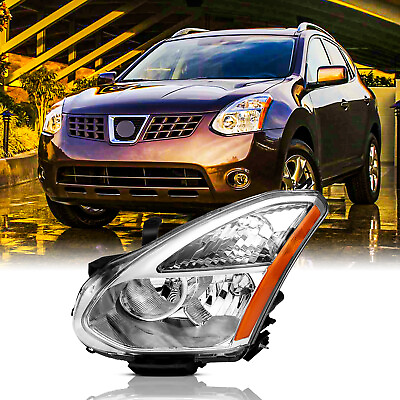 #ad Headlights Passenger Side For 2008 2013 Nissan Rogue Chrome Housing Driver Side $59.99