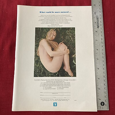 #ad Playboy Subscription Offer 1970 Print Ad Great To Frame $6.95