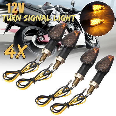 #ad 4X Signal leuchten Motorrad Anzeige leuchte Blinker licht Motorrad lampe Blinker EUR 18.09