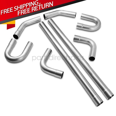 #ad #ad 2.5 in Mild Steel Custom Exhaust Kit Tubing Mandrel Bend Pipe Straight amp; U Bend $76.99