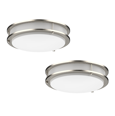 #ad 2 PACK LED Flush Mount Dimmable Ceiling Light 4000K Daylight 10quot; 12quot; 14 $30.99
