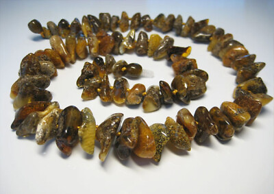 #ad Massive Genuine Green Yellow Amber Beautiful Baltic Amber Necklace 32 35 gr. $14.99