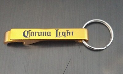#ad Corona Light Beer Yellow Metal Key Chain amp; Bottle Opener $5.00