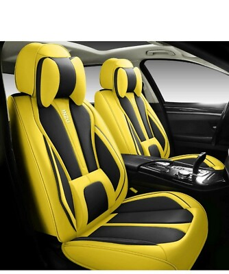 #ad INZU Cute Rabbit Comfortable Leather Auto Car Seat Covers Front amp; Rear Seat. $168.99