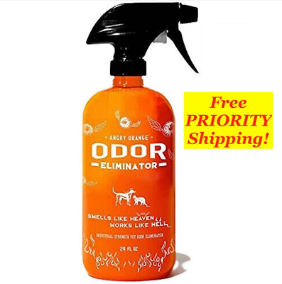 #ad ANGRY ORANGE Pet Odor Eliminator Citrus Deodorizer Pet Dog Cat Large 24oz Spray $21.98