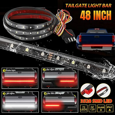 #ad 48quot; LED Strip Tailgate Light Bar Reverse Brake Signal For Chevy Dodge Ford Truck $11.98