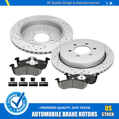 #ad Rear Brake Disc Rotors and Ceramic Pads For 2007 2017 Ford Expedition Navigator $110.34