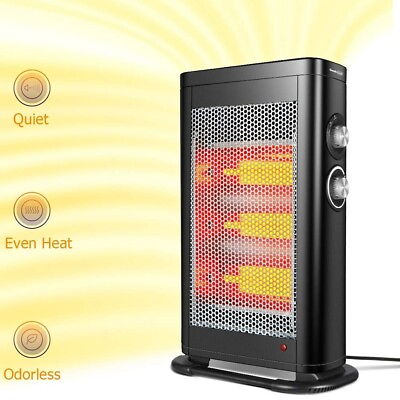 #ad Portable Electric Space Heat，1000W 1500W Infrared Convection Heater $69.99