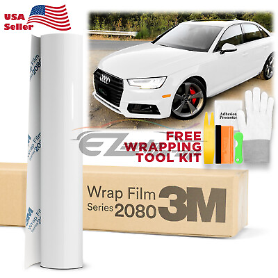 #ad Genuine 3M 2080 Series G10 Gloss White Vinyl Wrap Vehicle Film Decal Bubble Free $465.95