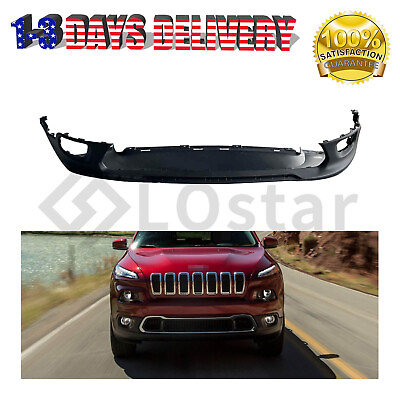 #ad Front Lower Bumper Cover Fits 2014 2018 Jeep Cherokee w Fog Lamp Holes Textured $122.99