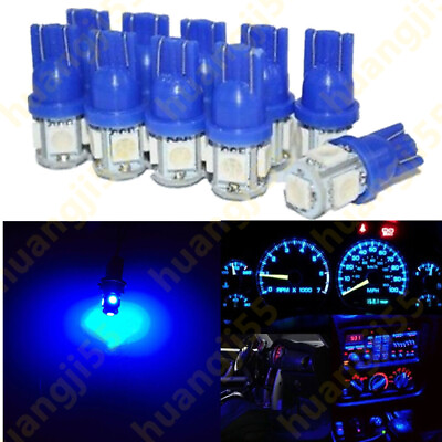#ad 10X Ultra Blue Xenon T10 921 Interior License Plate Dome SMD Light Bulbs 5 LED $7.58