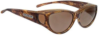 #ad Jonathan Paul Ikara Medium Polarized Fitover Sunglasses in Tiger Eye Amber Brown $63.51