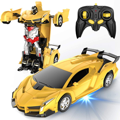 #ad Remote Control Car Transform Robot RC Car for Kids 2.4Ghz 1:18 Scale Model Rac $31.99