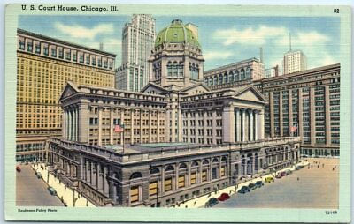 #ad Postcard US Court House Chicago Illinois $3.46