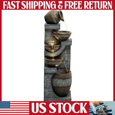 #ad Deluxe 42.5inches Garden Water Fountain A Chic Addition to Any Garden Space $299.41