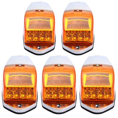 #ad 5x LED Amber Cab Roof Top Clearance Marker Running Light For Kenworth Peterbilt $85.49