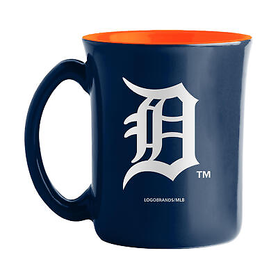#ad MLB Large 15oz Two Toned Cafe Mug Team Logo and Inner Color Detroit Tigers $24.95