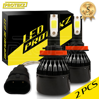 #ad 9005 HB3 CREE LED Headlights Bulbs 55W 8000LM Kit High Low Beam 6000K White $35.41