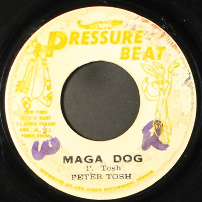 #ad PETER TOSH: maga dog bull dog PRESSURE BEAT 7quot; Single 45 RPM $12.00
