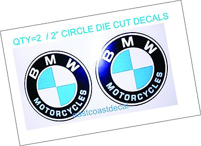#ad 2 BMW Motorcycle 2quot; Decals Great for Helmets R K LT RT GT R CS CLR 650 s100 $7.50