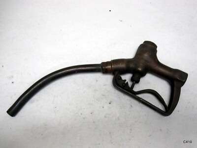 #ad Vintage Brass Powell Two Speed No. 963 Gas Pump Handle Brass Oil Pump Nozzle $158.29