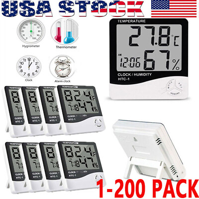 #ad Thermometer Indoor Digital LCD Hygrometer Temperature Humidity Meter Alarm Clock $649.99