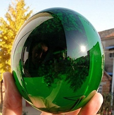 #ad 40MM Natural Green Obsidian Sphere Large Crystal Ball Healing Stone $8.17