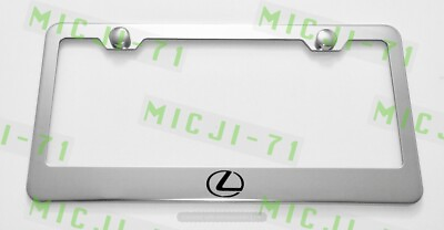 #ad Lexus L logo Stainless Steel License Plate Frame Rust Free W Bolt Caps $9.90