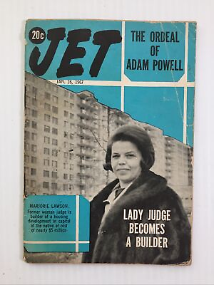 #ad JET Magazine January 26 1967 Marjorie Lawson Lady Judge A Builder $24.99