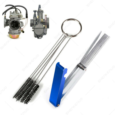 Carburetor Carb Cleaning Jet Cleaner Kit Tool Set For Motorcycle ATV Lawn Mower $8.64