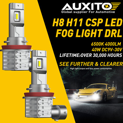 #ad #ad 2x AUXITO H8 H9 H11 H16 LED Fog Light Bulb Cool White 6000K Super Bright 4000LM $20.99