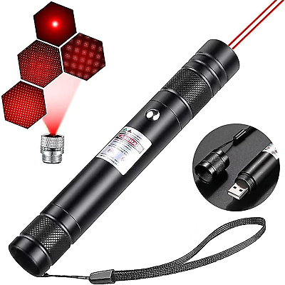 #ad Red Laser Pointer High Power Long Range Strong Laser Light Pointer Pen Tactical $18.24