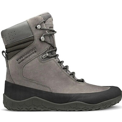 #ad VIVOBAREFOOT Dark Grey TRACKER HI L Leather Boots EU 36 SZ 6 NEW IN BOX $195.00