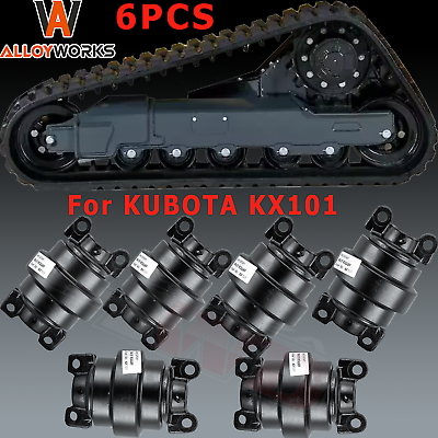 #ad 6PCS Track Roller Bottom Roller For KUBOTA KX101 Mini Excavator HEAVY DUTY $729.00