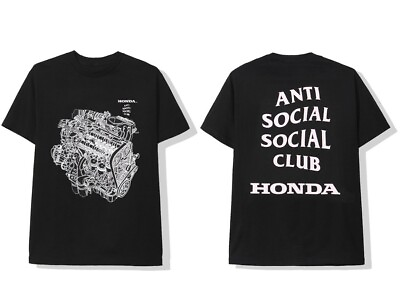 #ad ASSC Honda Motor Tee FW20 Anti Social Social Club XL Deadstock Black $139.99