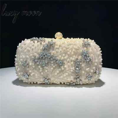 #ad Bag Crystal Pearl Handbag Evening Bag Wedding Bag Bridal Shoulder Bag $45.77